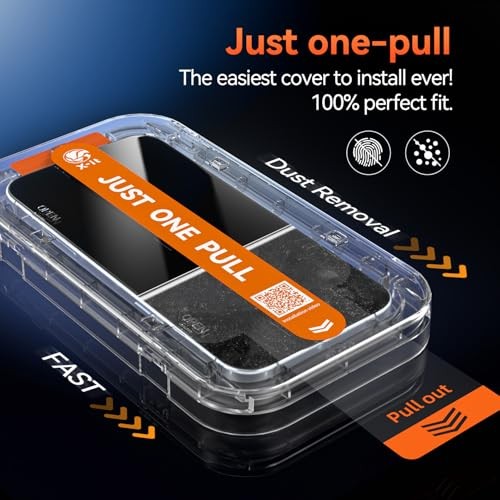 4-Pack HD Screen Protector for,[Military Grade iPhone 16 Pro Clear