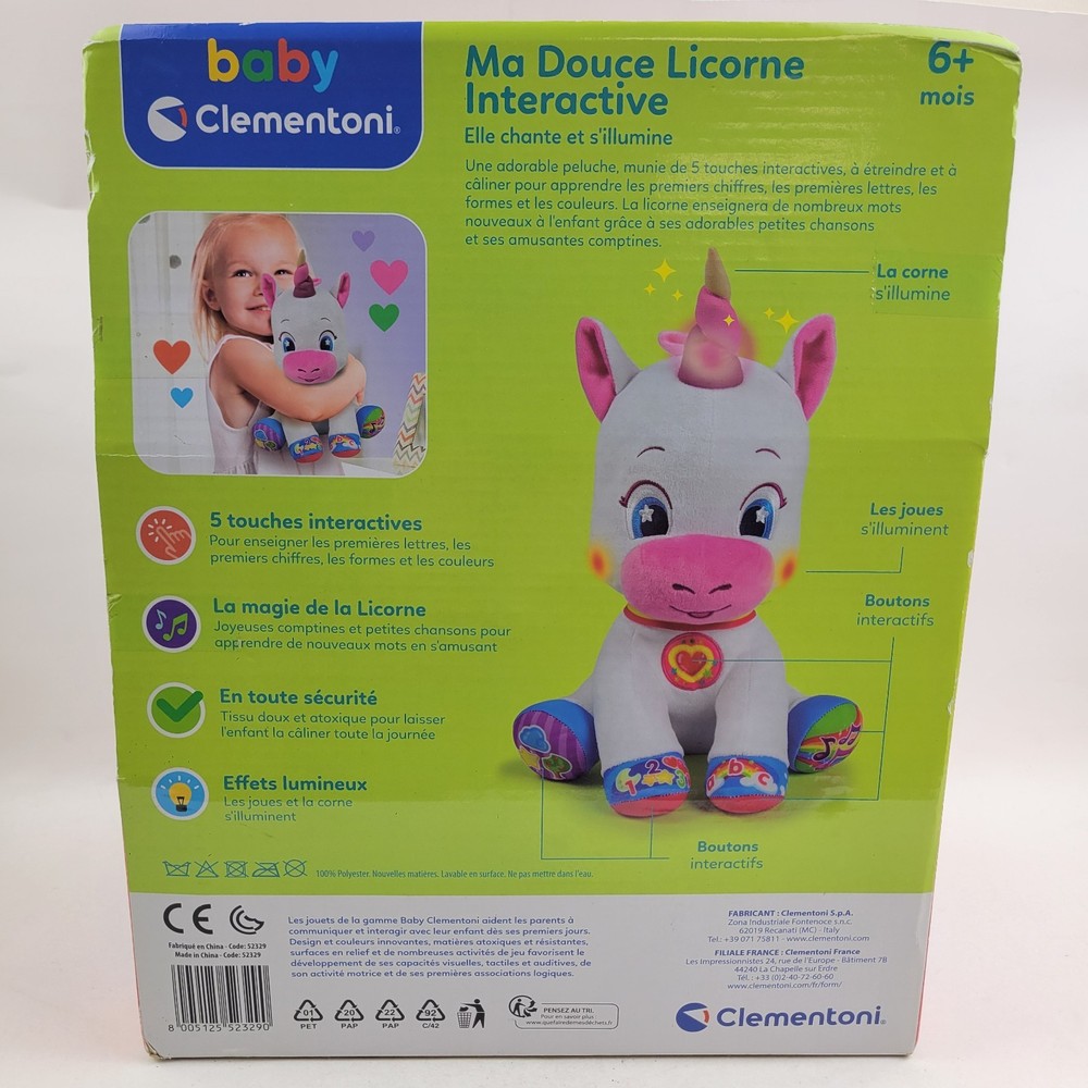 - Ma Douce Licorne Interactive 6 Mois + - Interactive Bébé - Elle Chante et S...