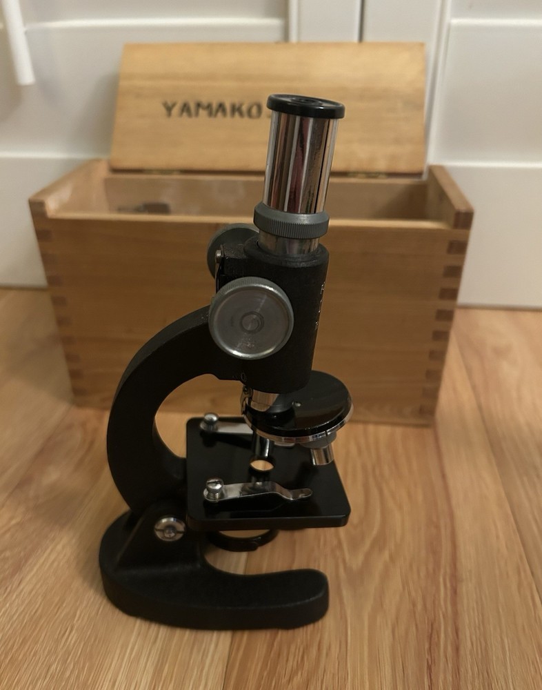 Vintage Microscope, Binoculars, Drafting Set Yamakoshi Chevalier Keuffel & Esser