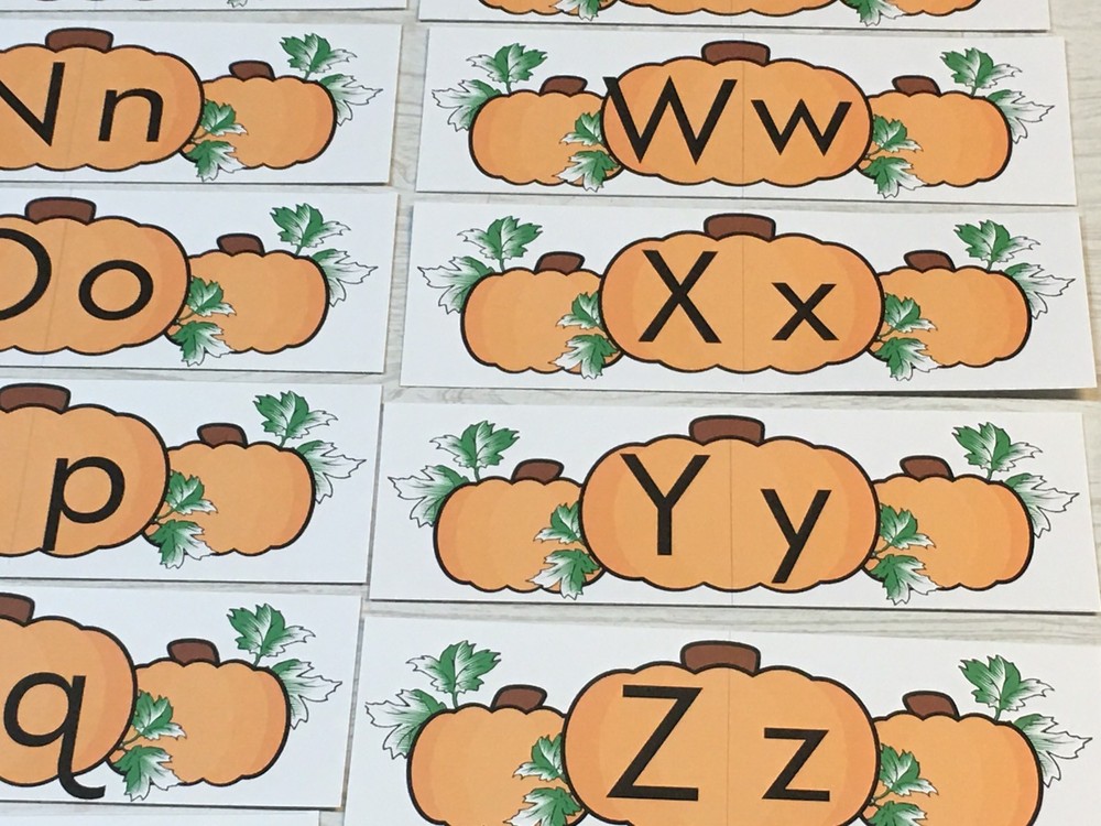 Pumpkin Patch Dry Erase - Laminated Activity Set - Teaching Supply Letter Match