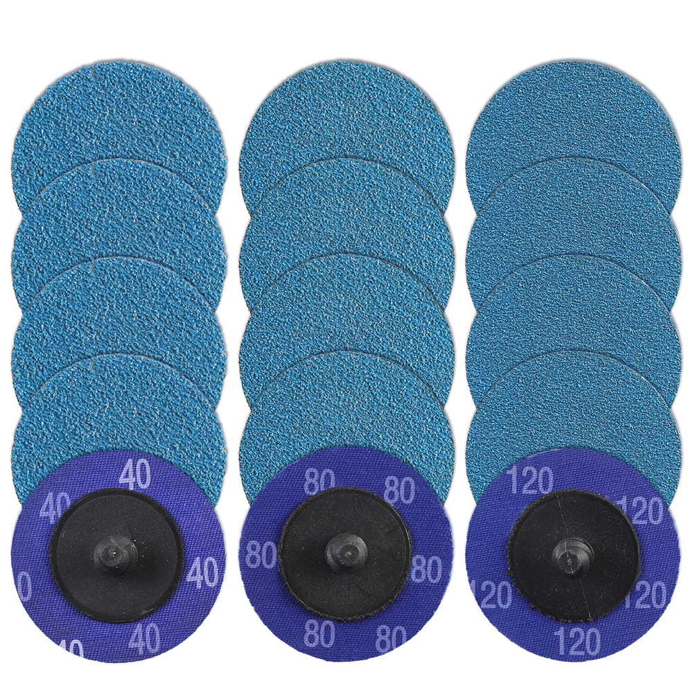 80PCS 2" Roll Lock Sanding Discs Set W/ 1/4 Holder Die Grinder Quick Change Disc