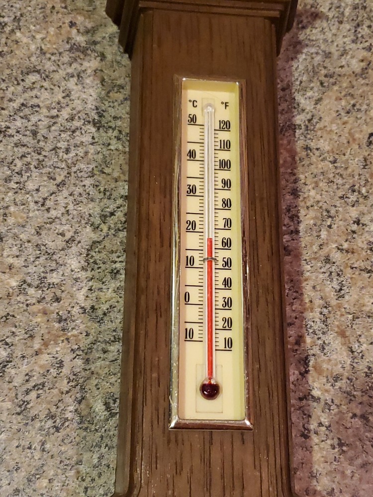 Vintage Springfield Plastic 20" Millibars Humidity Barometer (B2)
