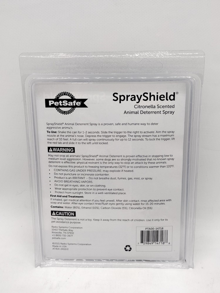 PetSafe SprayShield Deterrent Protect Agressive Behavior Dog Repeller