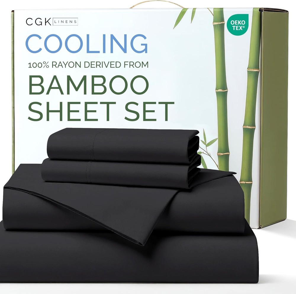 100% Rayon Derived From Bamboo Bamboo Sheets King Size Cooling Sheets King Soft