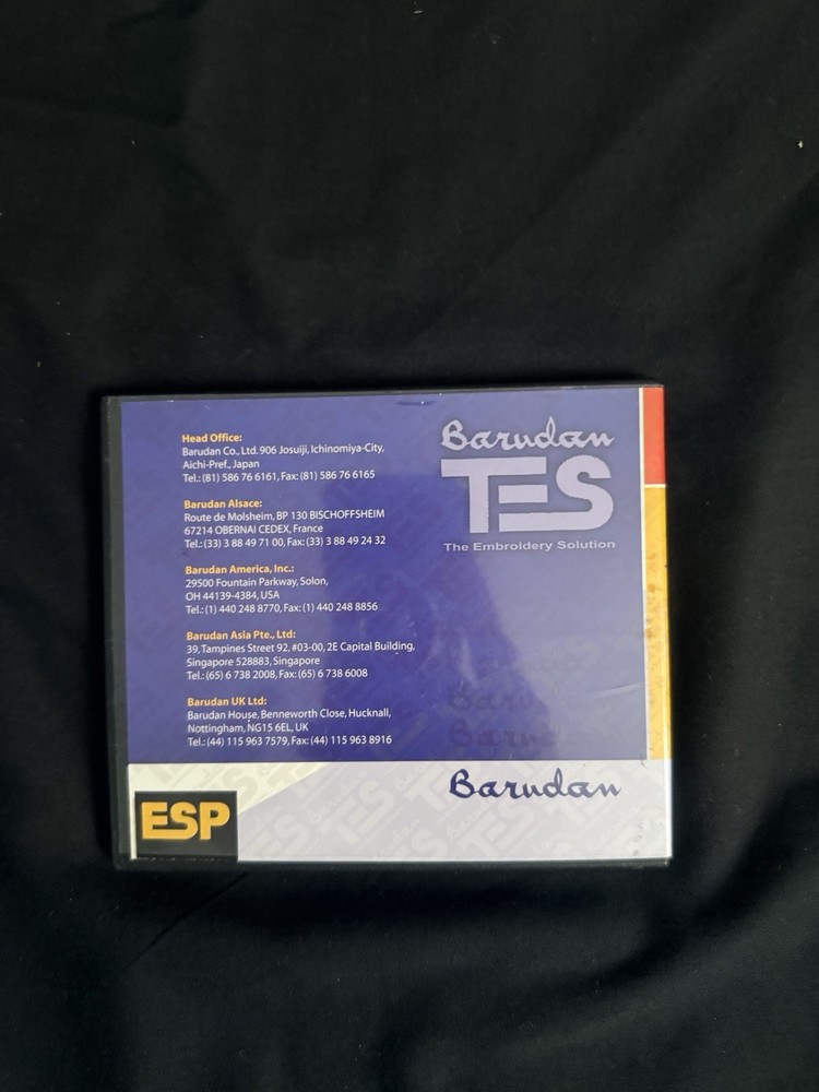 Barudan TES Version 3.0 Professional Embroidery Software