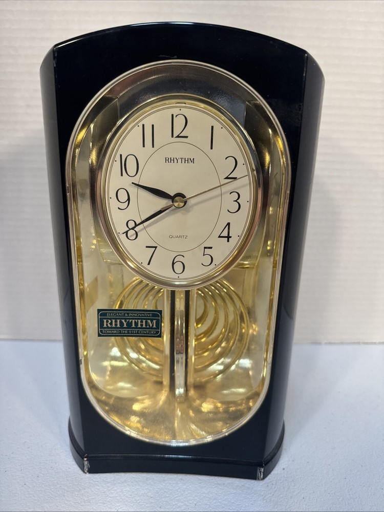 Rhythm Motion Clock Reflective Pendulum Postmodern Japan **SEE VIDEO**