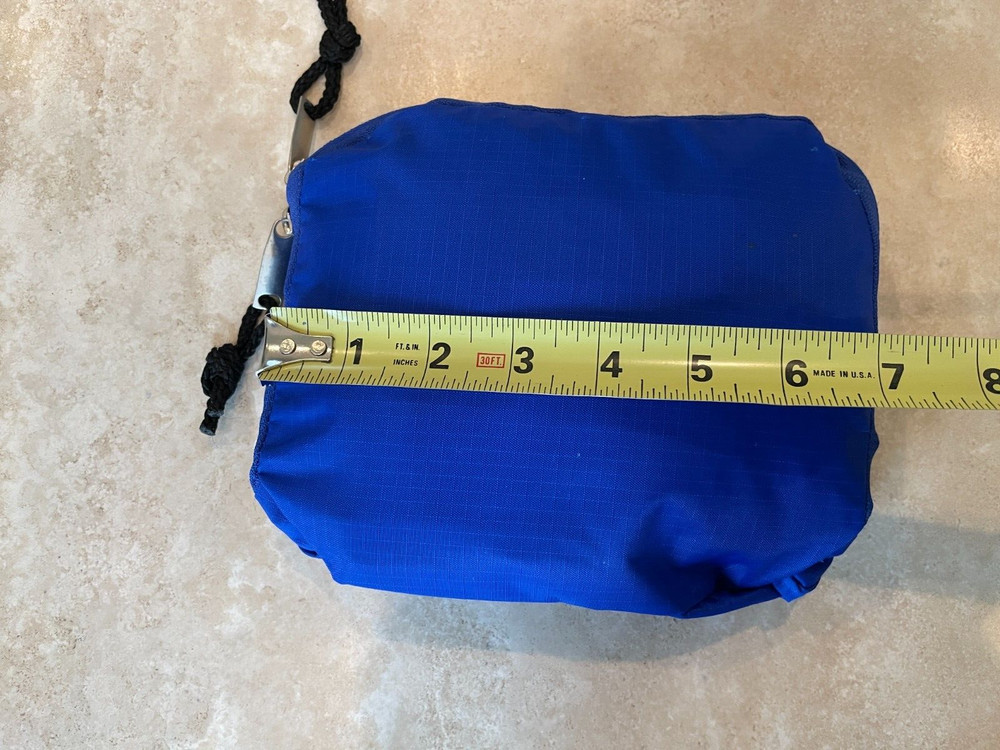 Blue Foldable Convertible Backpack/Pouch in One
