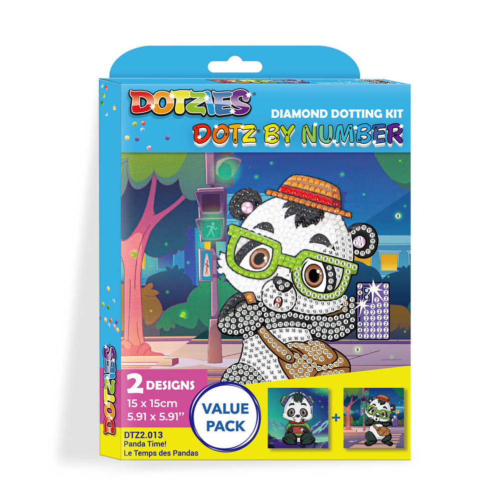 Diamond Dotz Panda Time! Diamond Painting Artwork Kit
