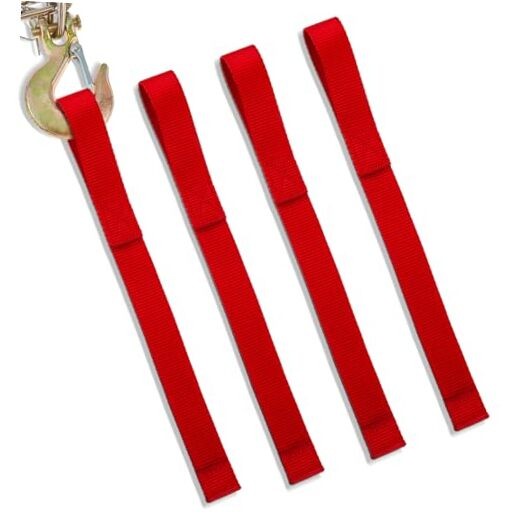3 Pcs Winch Hook Pull Straps 1 Inch Wide 12 Inches Long Hook Strap Nylon Winch