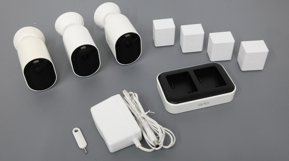 Arlo Pro 4 Spotlight Wire-Free Camera Security System VMC4350P - 3-Pack
