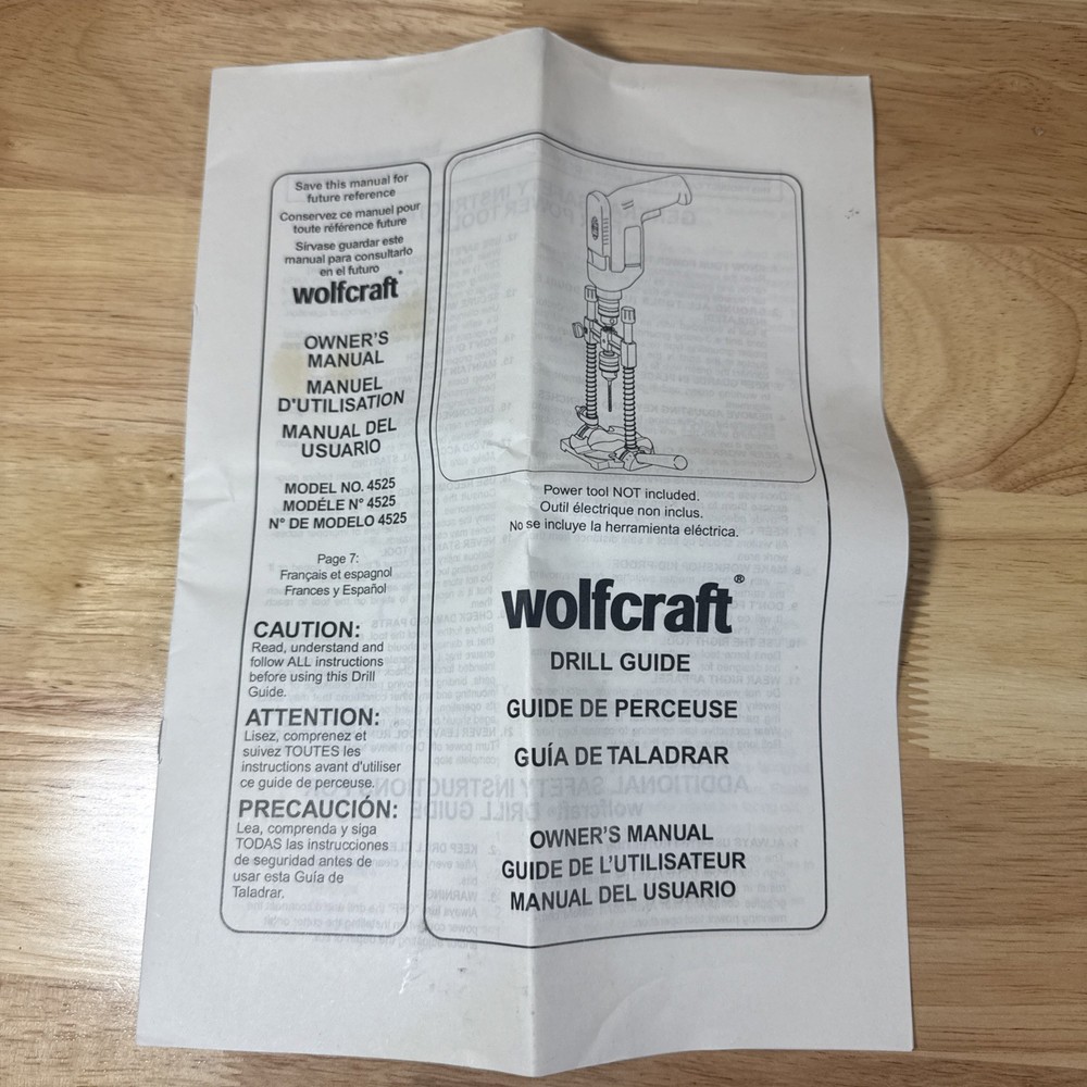Wolfcraft 4525 Multi-Angled Drill Guide Up To 45 Degrees