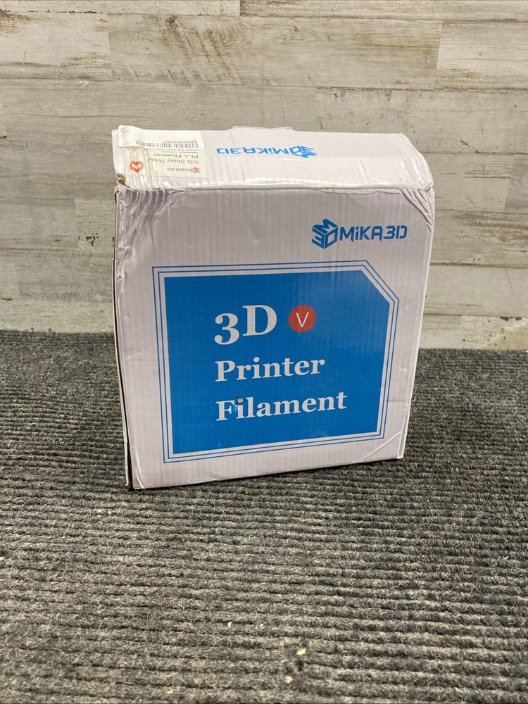 Mika 3D Printer Metallic Shiny White 1.75mm Silk PLA Filament Bundle