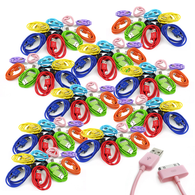 100 3FT 30PIN USB SYNC DATA POWER CHARGER CABLE CORD IPHONE IPOD TOUCH NANO IPAD