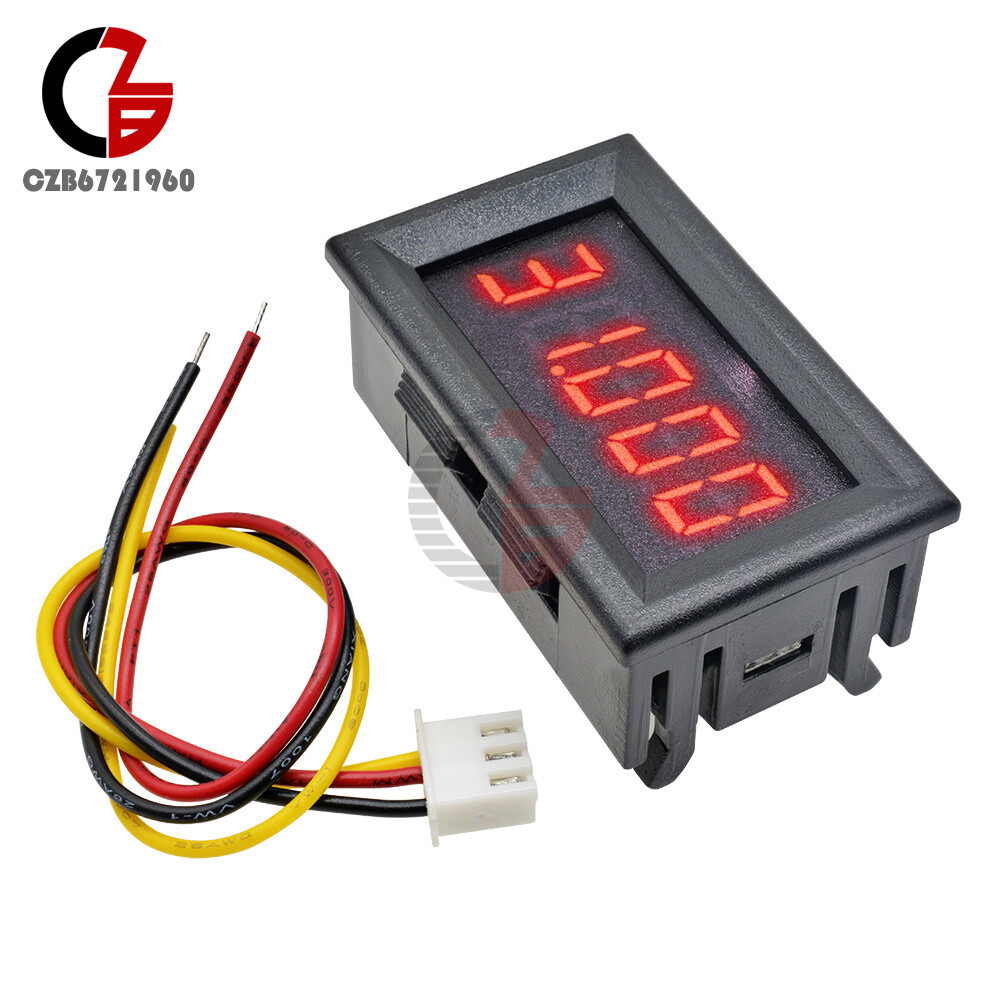 3-Wire 5 Digit 0.36" DC 0-33.000V Red LED Digital Voltmeter Voltage Meter Panel