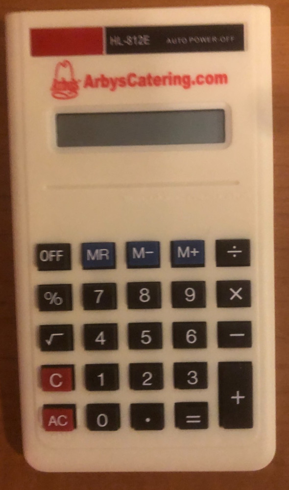 Arby's Vintage HL-812E Handheld Calculator