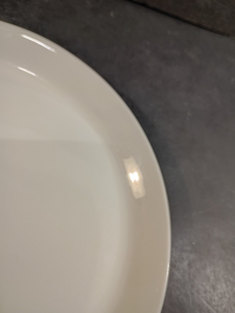 Form Shenango cheese plate white Approx. 8" diameter VGC