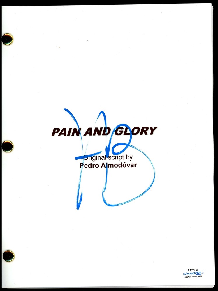 Antonio Banderas "Pain and Glory" AUTOGRAPH Signed Complete Script Screenplay