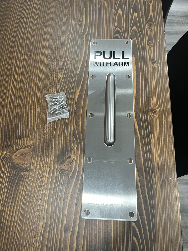 heavy duty Stainless steel pull handle for bathroom doors (Pull with arm)