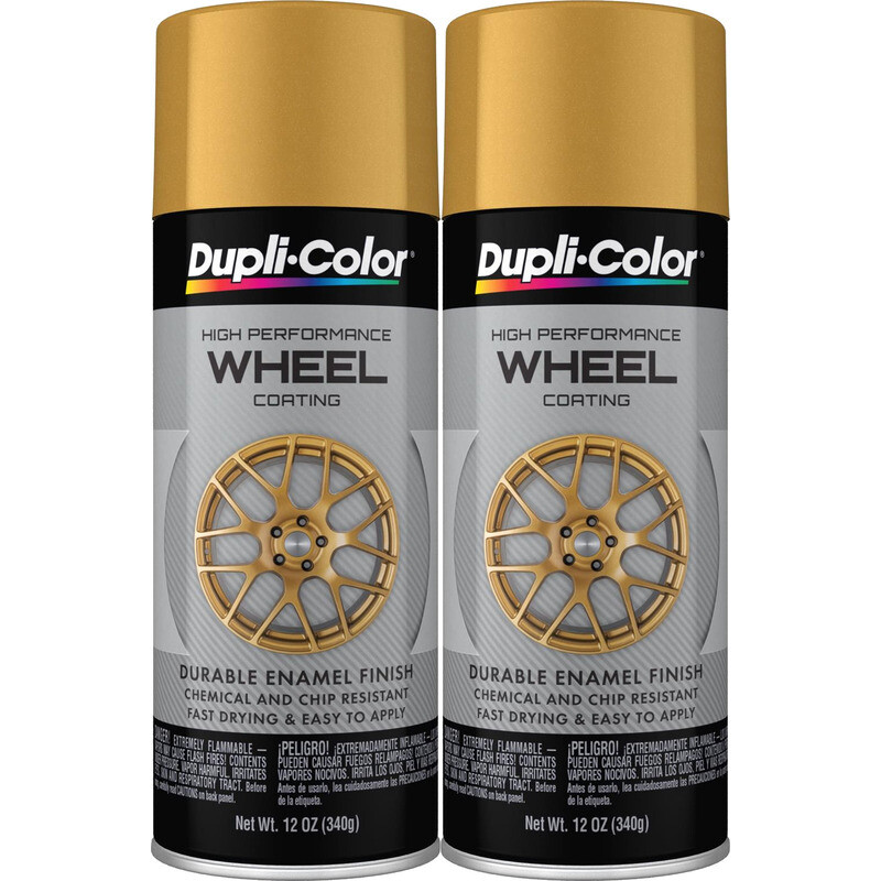 Duplicolor HWP111 (2-Pack), High Performance Wheel Paint, Matte Gold, 12 oz