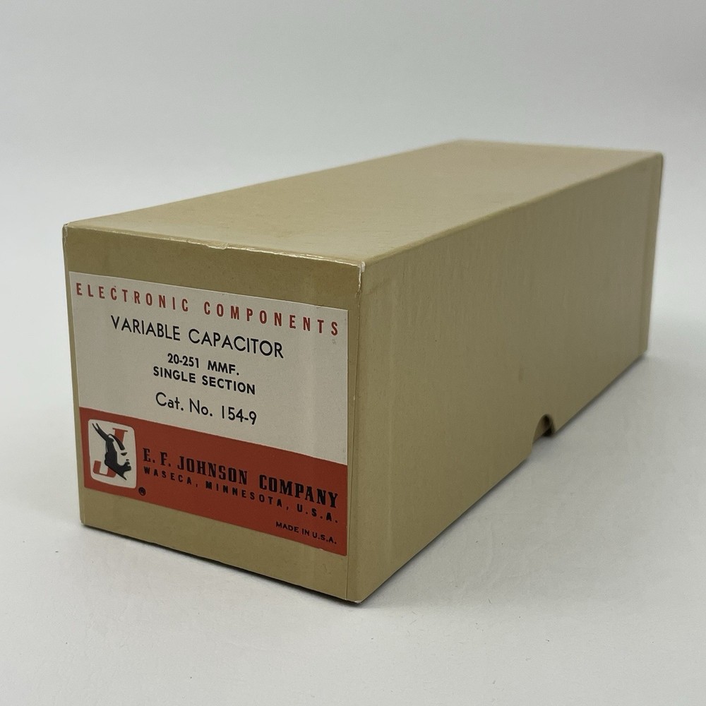 NOS E.F. Johnson 154-9 Variable Capacitor 20-251 MMF. Single Section
