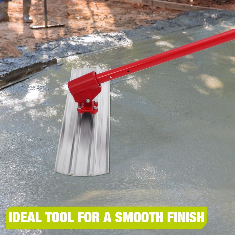 Bull Concrete Float 46"x8" Concrete Tool Trowel Float with 4 Handle Round End
