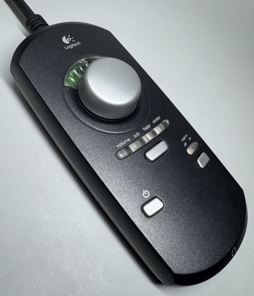 Logitech Z-5300 THX 5.1 Speaker Volume Control Pod Wired Remote Controller Only