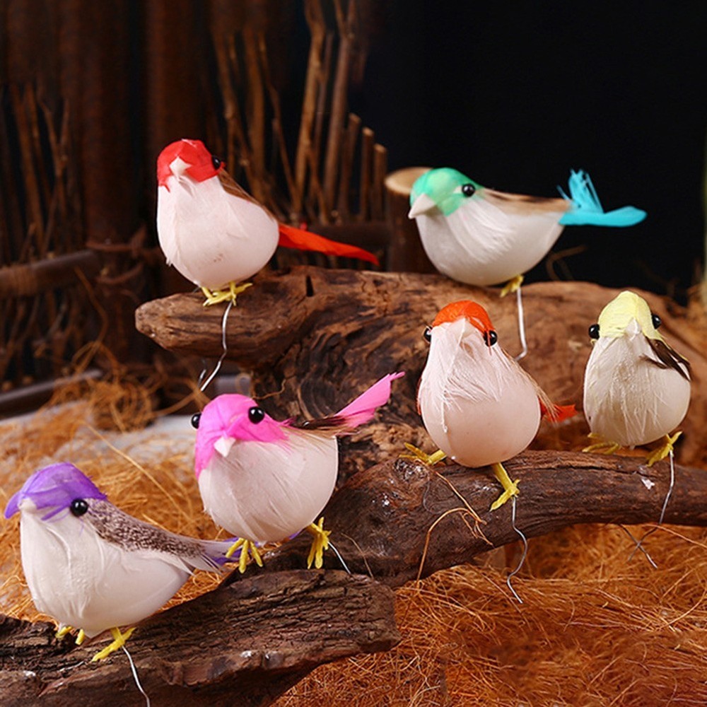 Simulation Feather Bird Home Garden Decor Multi Functional 24 Pcs DIY Crafts