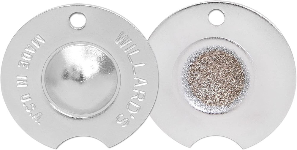 Willard Pool Cue Tip Shaper - Dime Radius silver