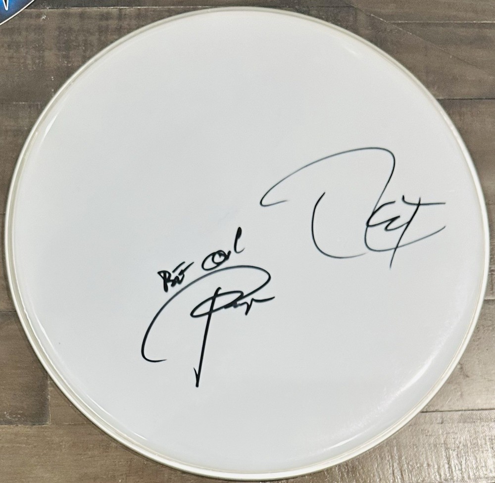 Pantera Signed Drum Phil Anselmo Autographed Drum Rex Brown Signed Drum Proof !
