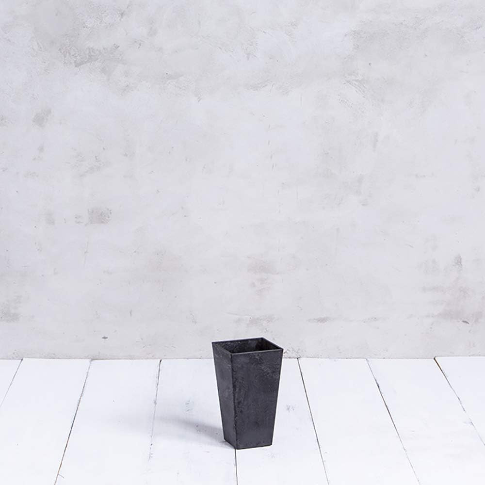 , Ella Tall Planter, Black, 13.5"