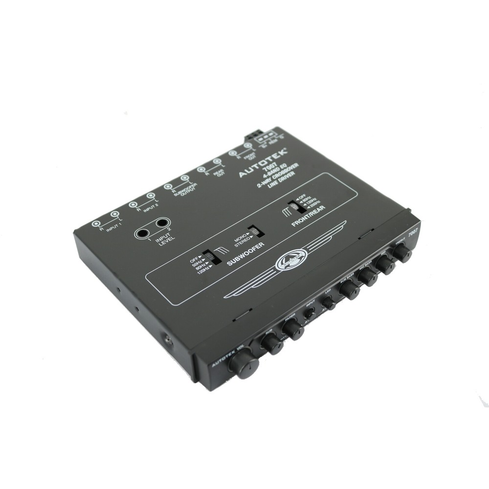 Autotek Car Audio Equalizer 4-Band / 9-Volt Line-Driver Multiple-Source Signal
