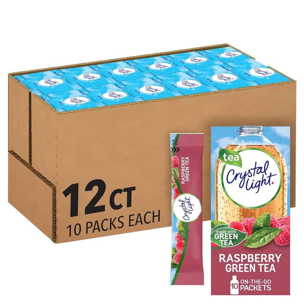 Crystal Light Raspberry Green Tea Naturally Flavored Powdered Drink Mix