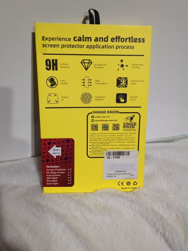 Savage Raven Nintendo Switch 2 Tempered Glass Screen Protector 2 Pack