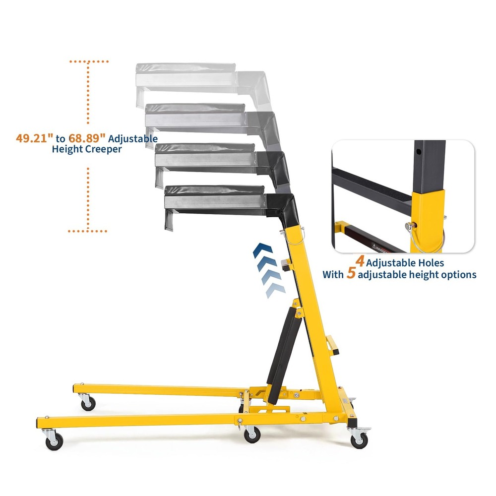 400 lbs Topside Automotive Creeper Collapsible Over-Engine Rolling Platform