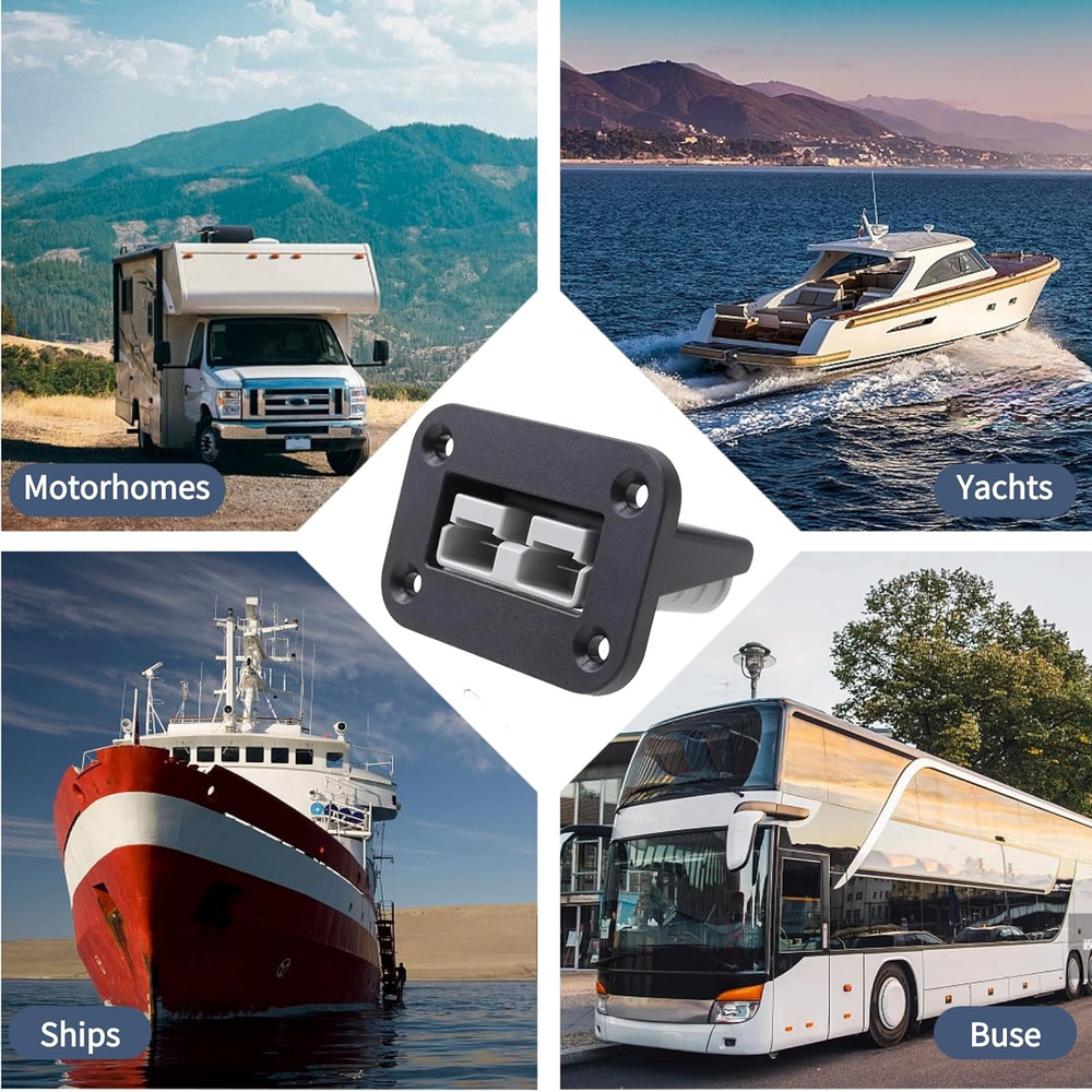 2Pcs Socket Panel, 50 Amp Plug Mounting Panel for Anderson SB50 Series Connector