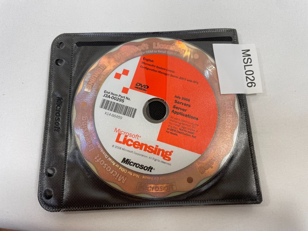 Microsoft System Center Configuration Manager 2007 with SP1 DVD Set Windows PC