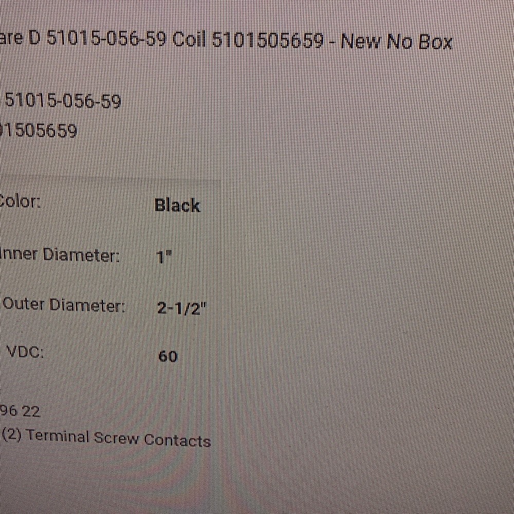 NOS Square D 5101505659 Coil 60VDC Coil