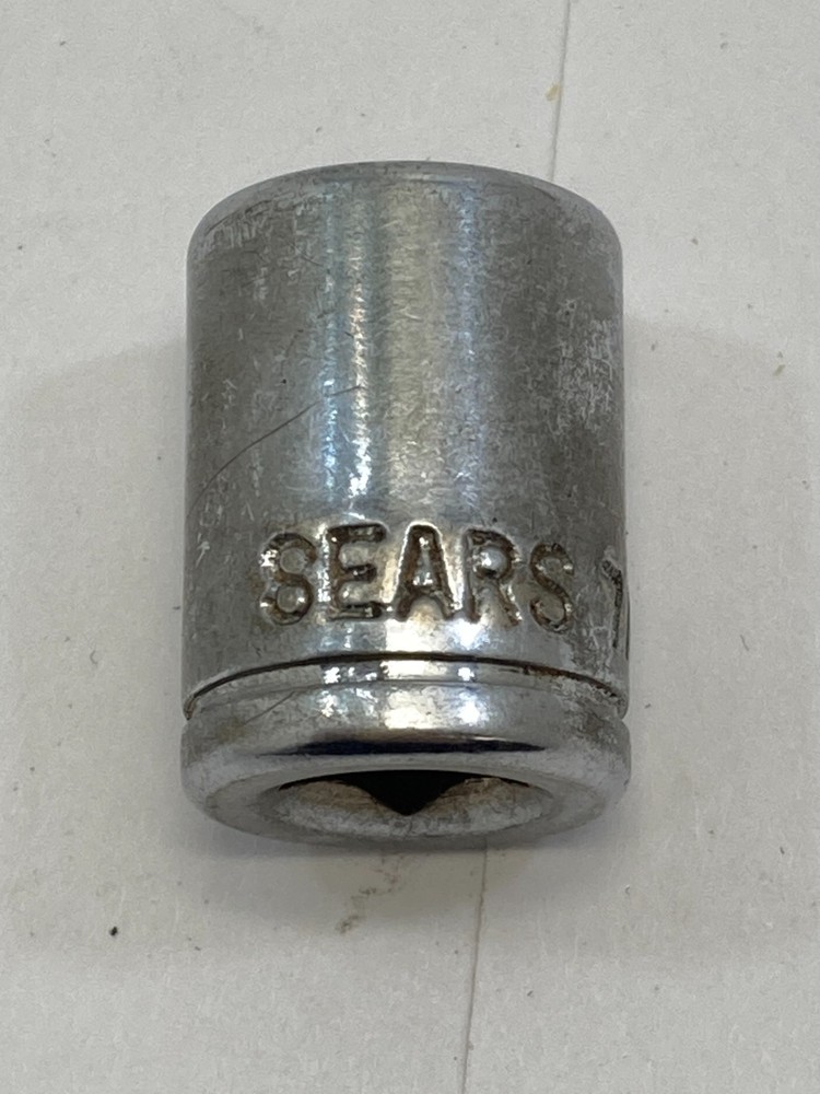 Sears Socket ~ 7/16" ~ 6pt ~ 1/4 Drive