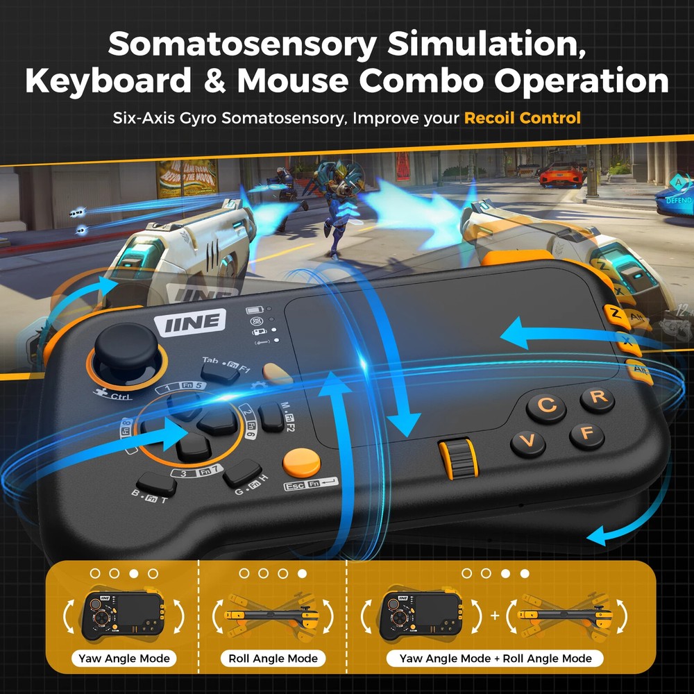 IINE Ungrade Wireless Mouse-Pad Controller As Keyboard and Mouse Combo Set with