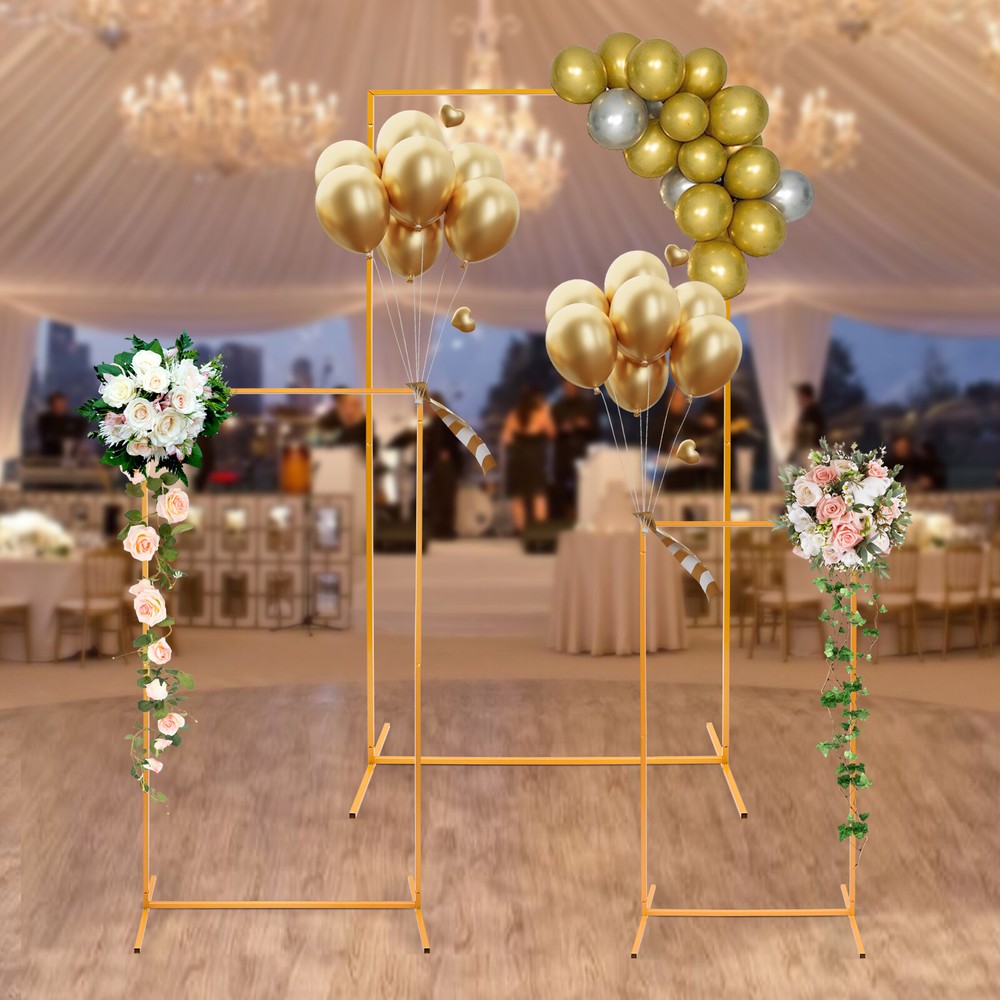 3Pcs Metal Backdrop Stand Wedding Stand Rectangular Frame For Party Decoration