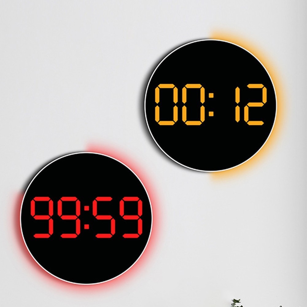 RGB Wall Clock with Remote Control Date Temp Humidity and Timer Function