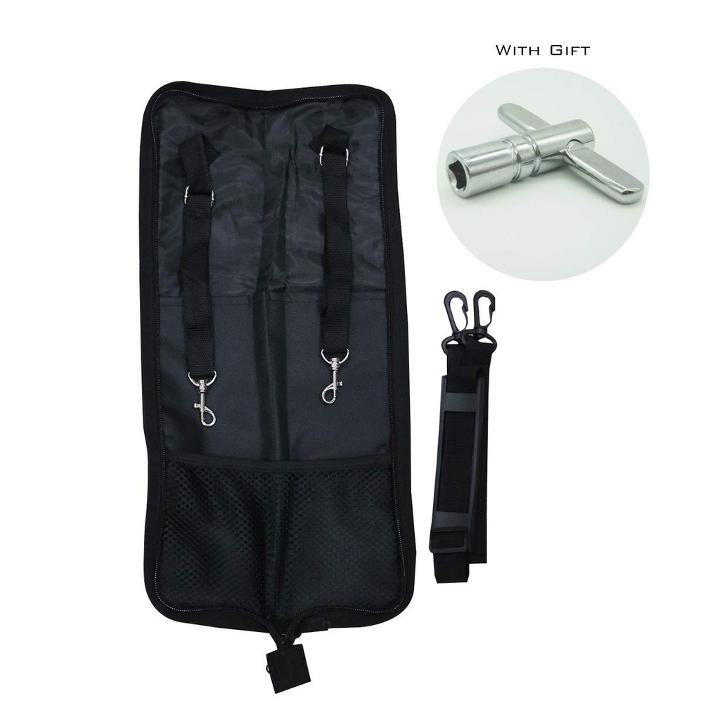 Drum Sticks Bag - With drum key gift (black)