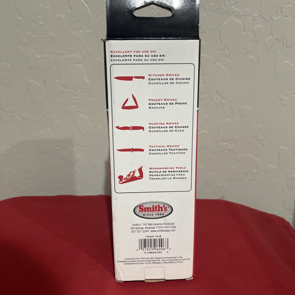 Smith's TRI-6 Arkansas Tri-Hone Sharpening Stones System