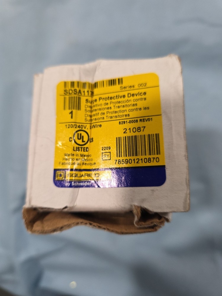 Square D SDSA1175 25kA 3-Wire 120V~ Surge Protective Device
