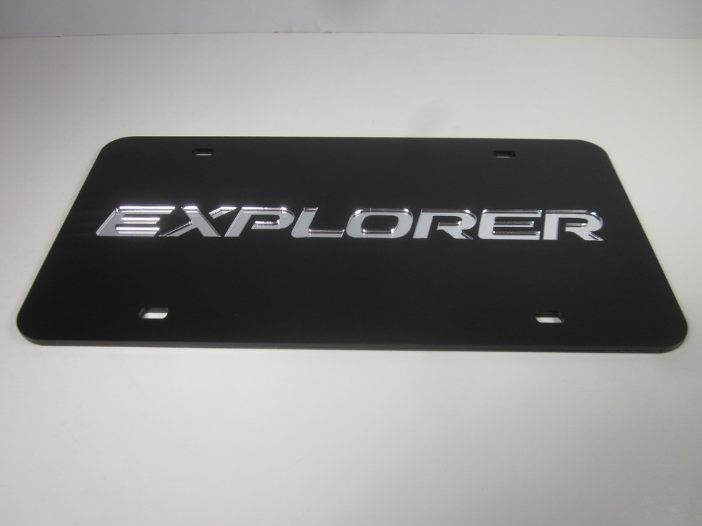 FORD EXPLORER Acrlic Mirror License Plate Auto Tag nice