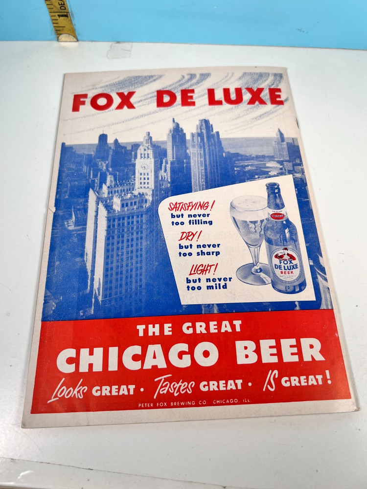 14 June 1952 Chicago White Sox Baseball Program v Boston Unscored 🔥