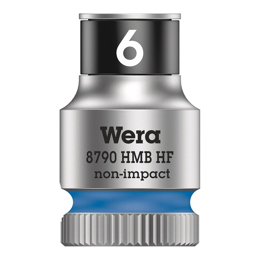 Wera Zyklop 3/8" Drive 6mm Hex Socket with Holding Function & Color-Coded Size