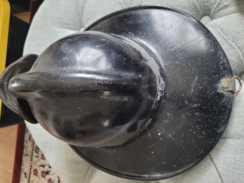 Vintage Captains Fire Helmet Leather