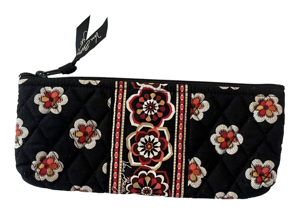 Vera Bradley Cosmetic Case Red Black EUC