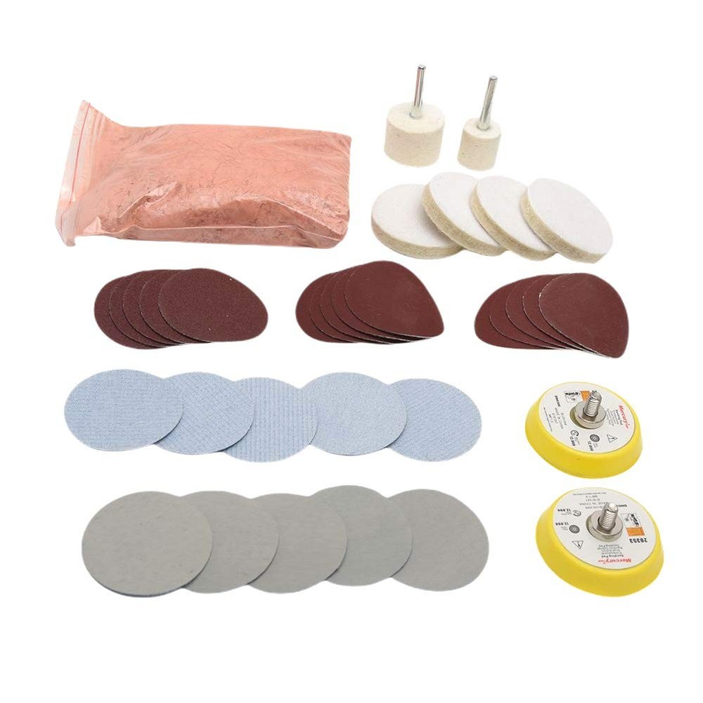Glass Polishing Kit, 34Pcs/Set Scratch Removal Set Deep Remover...